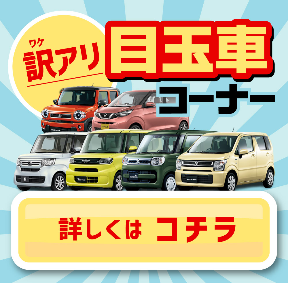 訳アリ目玉車コーナー